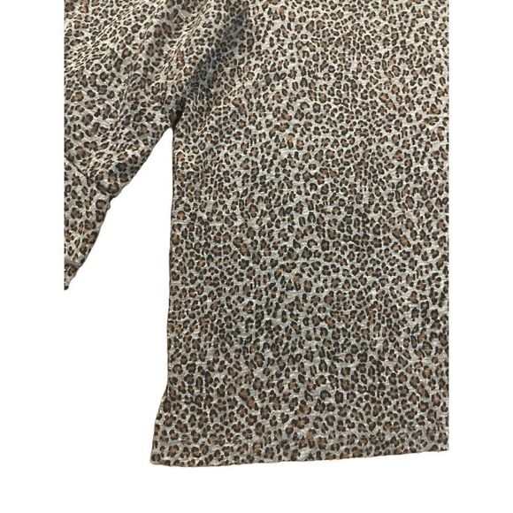 Anthropologie T.La Chelsea Ruffled Tee Leopard Print Ruffle Sleeve Top medium gr - Picture 9 of 11